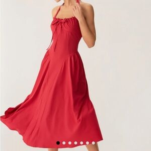 NWT Red Halter Sundress